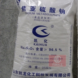 焦亞硫酸鈉，Na2S2O5，食用焦亞硫酸